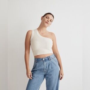 Madewell Textural-Knit One-Shoulder Sweater Tank